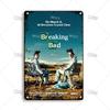Во все тяжкие Классический телесериал Металлическая пластина Ретро Металлический постер Бар Клуб Металлическая табличка Старая металлическая жестяная вывеска Бар Дом Студия Настенный декор