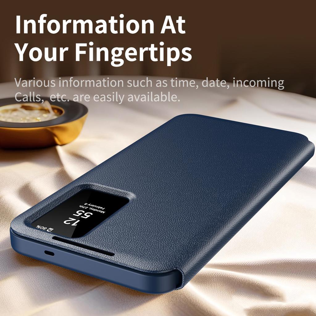 For Samsung Galaxy S26/S26 Pro Case with Card Holder Smart View Window Leather Phone Cover