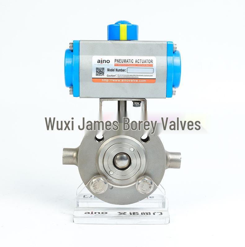 Three-Piece Stainless Steel Pneumatic Threaded Ball Valve, 3PC Straight-Through, Model BQ671F