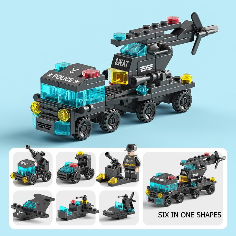 6in1 3D City Street Развивающие игрушки Строительные блоки Игрушки 6 IN 1 Серия City Blocks Игрушки для мальчиков Подарки для детей