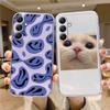 Мягкий прозрачный силиконовый чехол с рисунком кота из мультфильма для Samsung Galaxy A55 A54 A34, для Samsung S24 S23 Ultra, противоударный защитный чехол для камеры