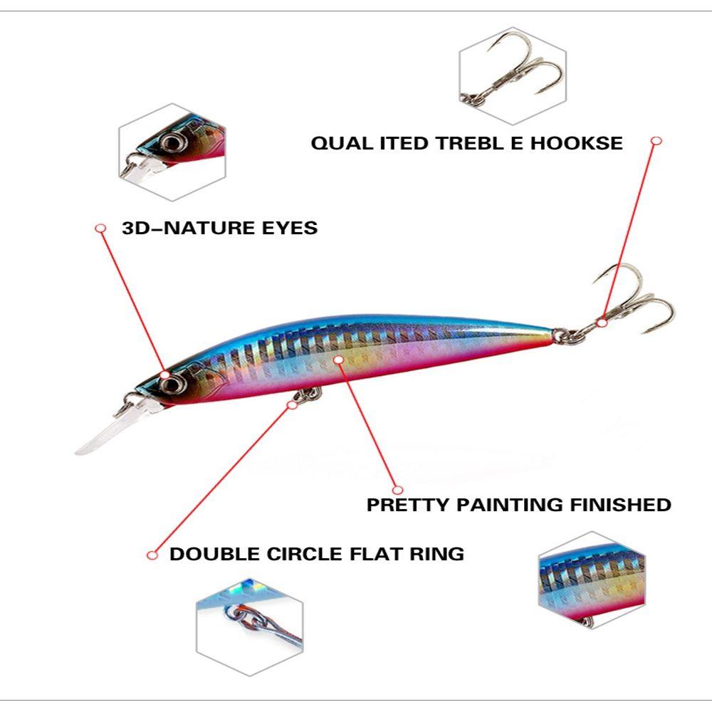 Tackle Crankbaits Winter Fishing Sinking Minnow Baits Minnow Lures Long Casting Lure Fish Hooks