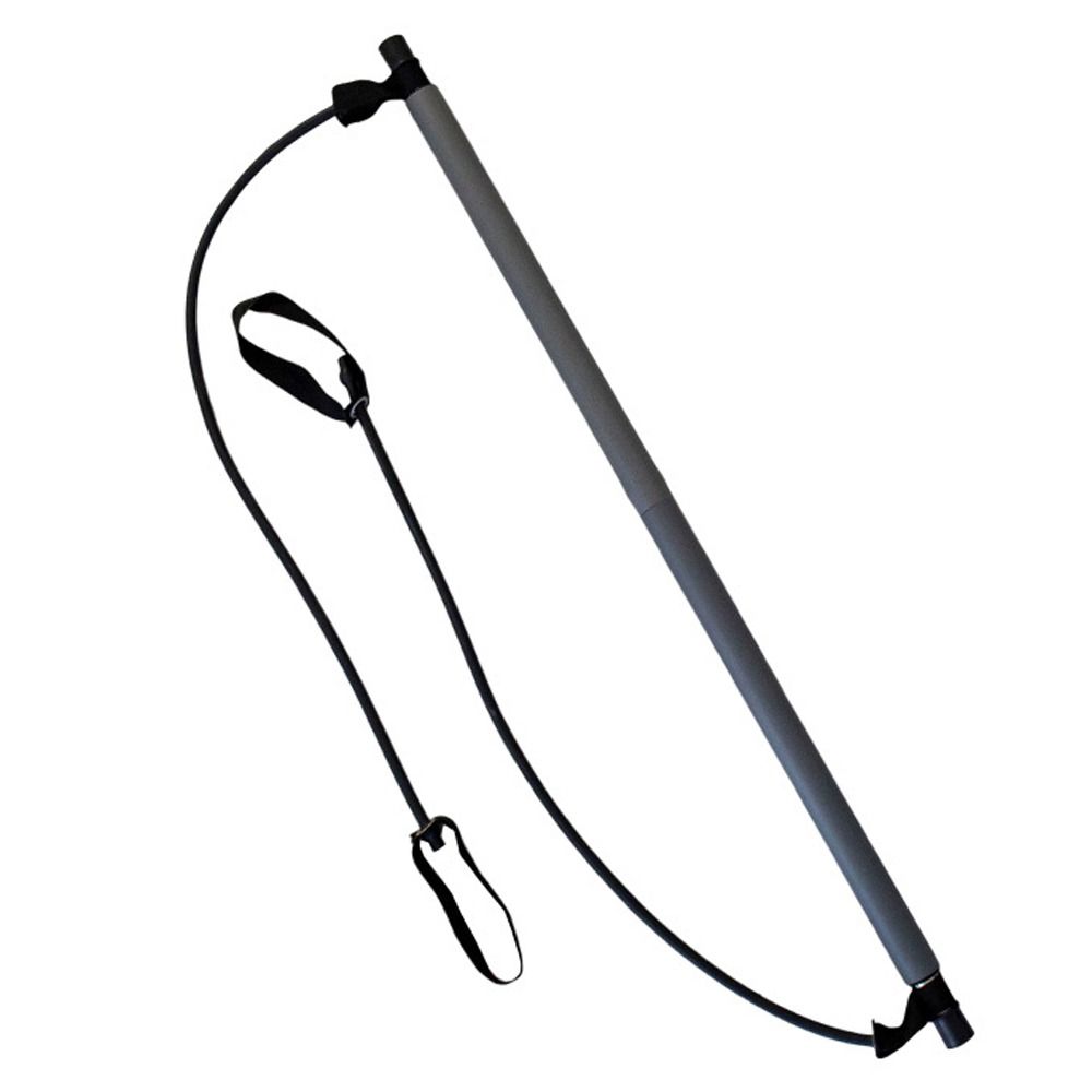 С Ab Roller Pilates Bar Kit Stretching Yoga Resistance Bands Foot Loop Pilates Sticks Exercise