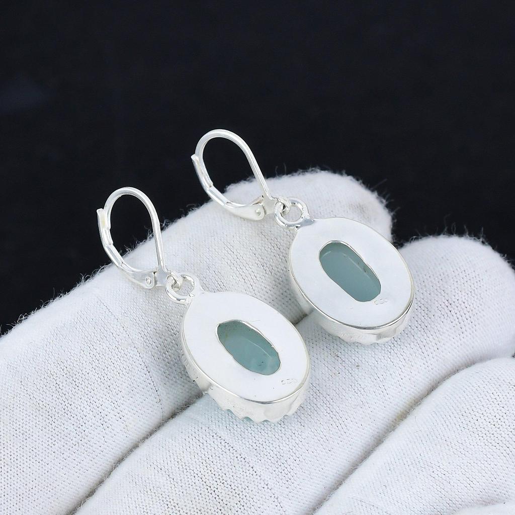 Серьги из натурального зеленого оникса из стерлингового серебра 925 пробы, серьги-подвески из серебра в стиле бохо, подарки на годовщину, подарки для нее