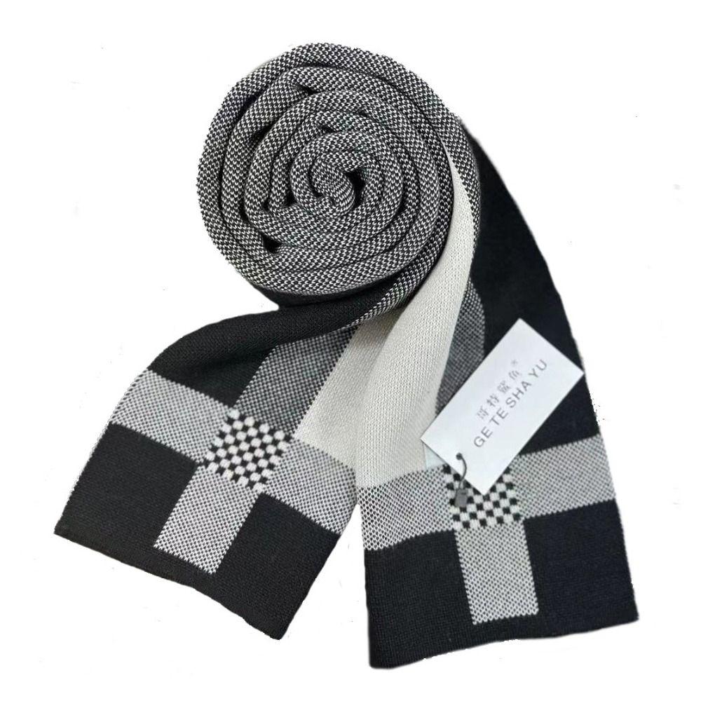 Thickened Men Knitted Scarf Lightweight Winter Cashmere Shawl Trendy Women/Men