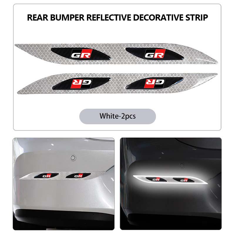 Car Reflective Sticker Bumper Trunk Safety Warning Reflector Stickers Strip For Toyota Yaris Corolla Rav4 CHR Auris Cruiser