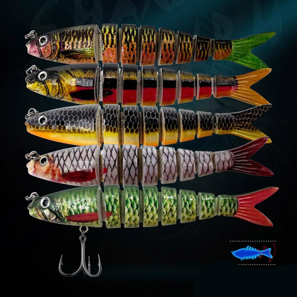 Fishing Baits Wobbler Muti-Section Jointed Casting Soft Lures Treble Hooks Hard Crankbait Sinking Tackle Pesca Swim Bait