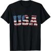 USA Flag Stars and Stripes for Patriotic Independence Day T-Shirt