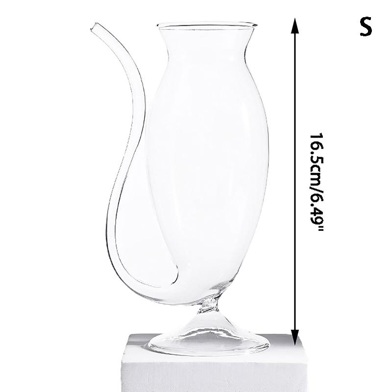 Wine Whiskey Glass Heat Resistant Sucking Juice Milk Drinking Tube Straw Cup Creative Wine Glass High Quality Glass Cup
