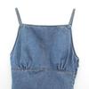 Kaslead New Arrival Women's Clothing Fashion Style Camisole Straight Collar Open Back Denim Tops 8197063 400