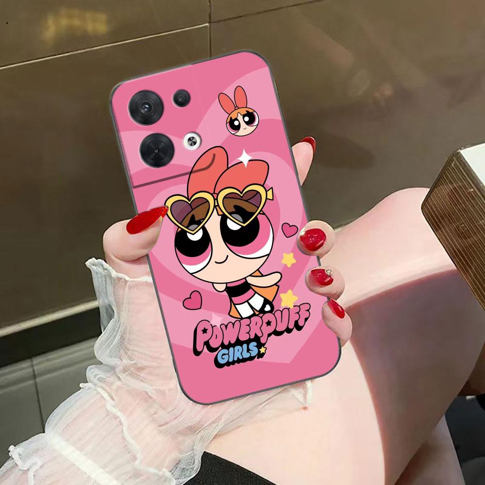Чехол для телефона P-Powerpuff Girls для OPPO RENO 11 11F 10 8T 8 7Z 7 6Z 6 5 5F 4 4F LITE PRO TPU Чехол Funda Coque Shell