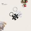 2 шт пара брелок ожерелье вместе лучше головоломка из нержавеющей стали DIY брелок для ключей держатель рюкзак кулон орнамент подарок парню и подруге