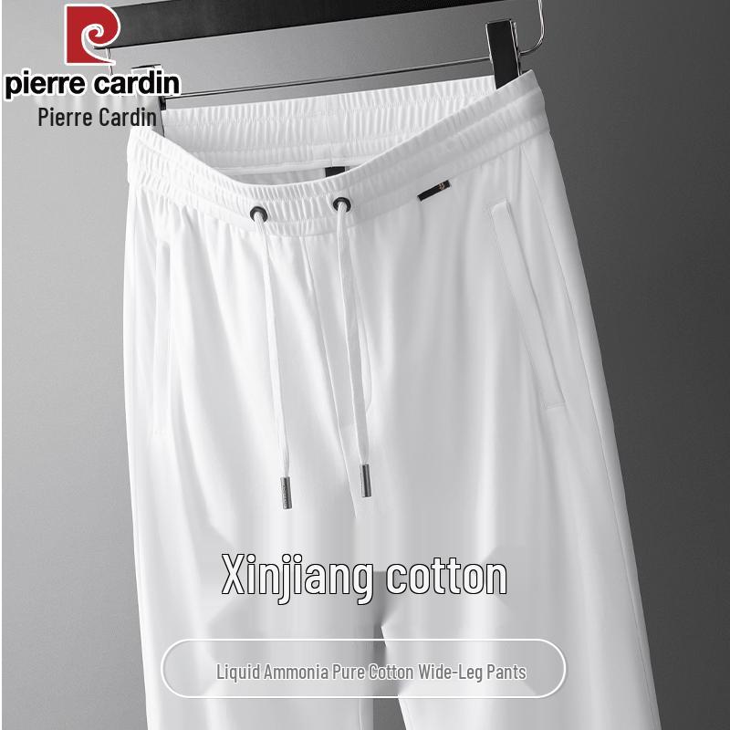 Pierre Cardin Мужские летние тонкие хлопковые прямые повседневные брюки