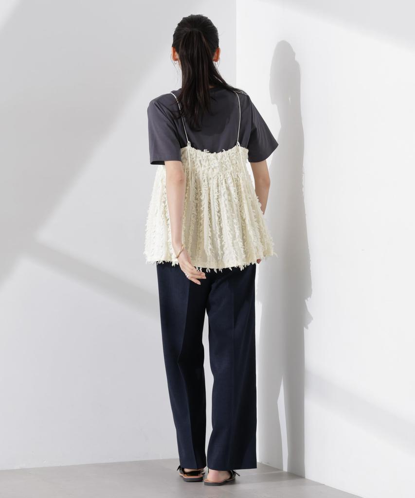 Nano Universe Топ-бюстье с бахромой F Женский, 037, Слоновая кость, 673-5121306