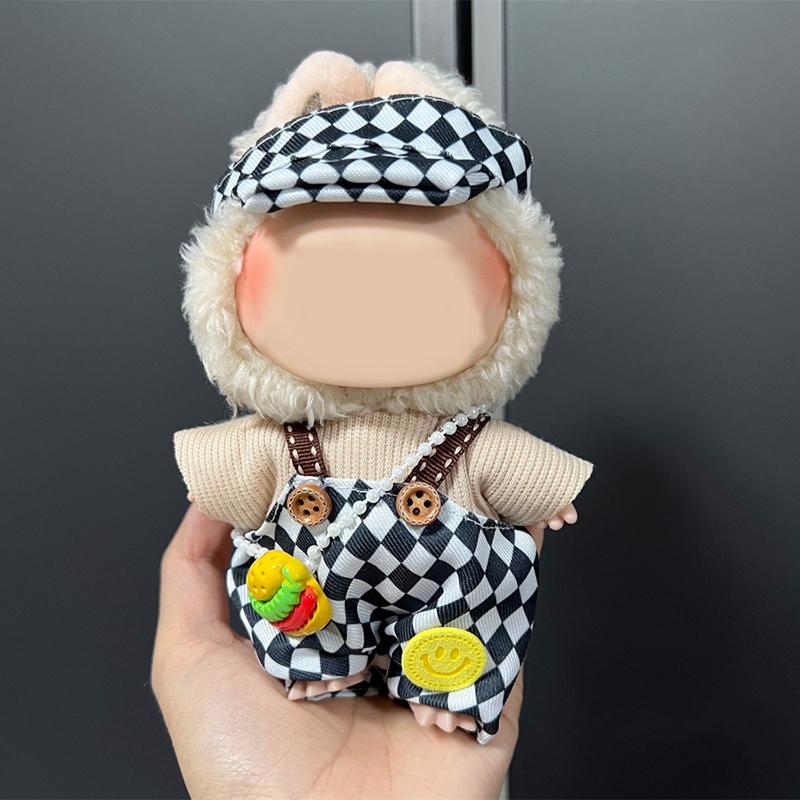Набор украшений для кукольной одежды для 17-сантиметровой плюшевой виниловой куклы Labubu, стильный наряд, одежда, спортивный костюм для отдыха, аксессуары для наряда Labubu
