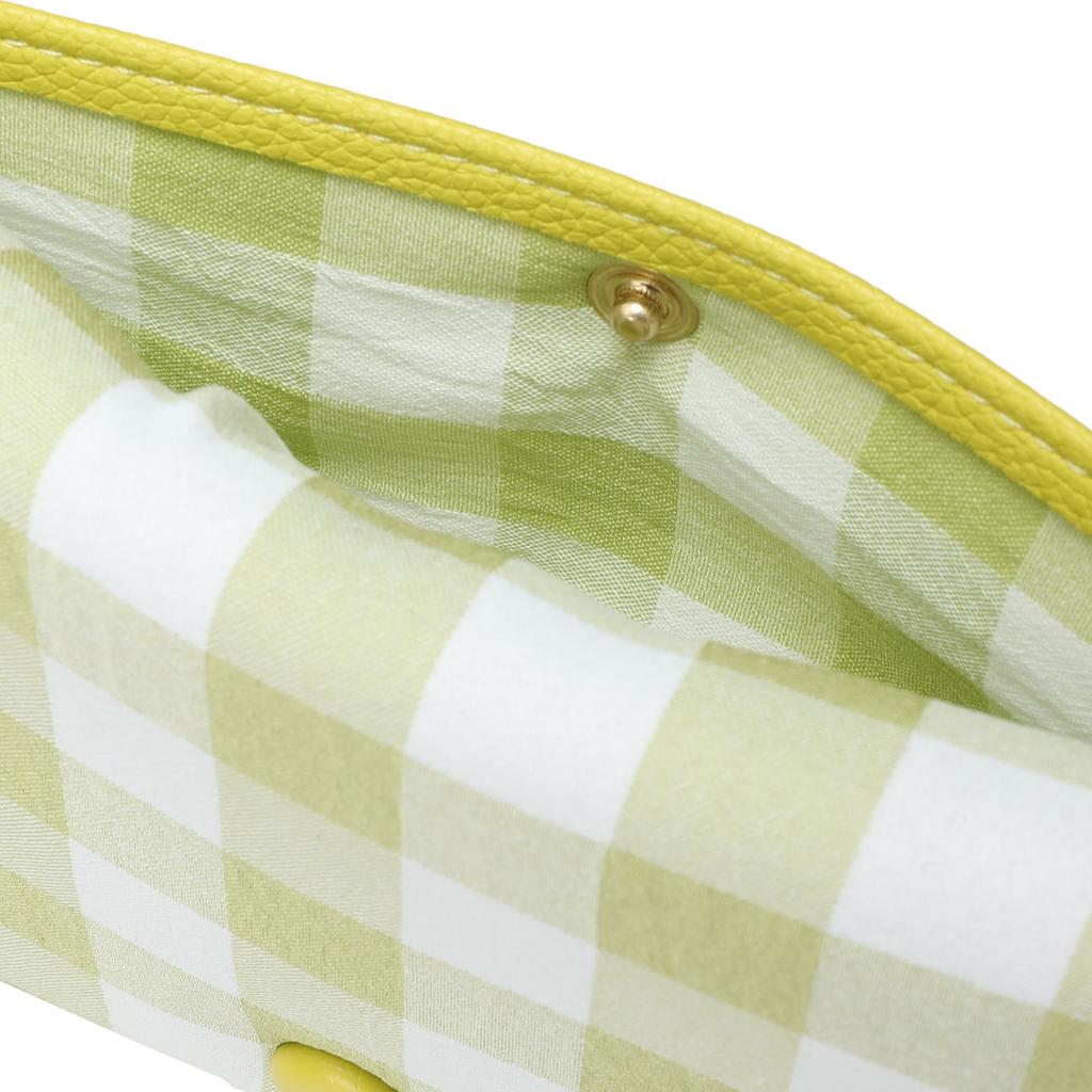 Clutch Gingham Maternity Notebook Case Lime [Hazel] (S) Women's