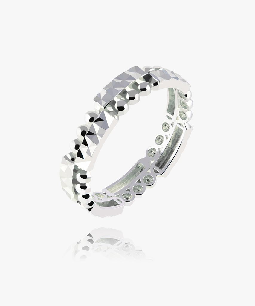 Helene Jewelry Кольцо-многослойное кольцо с кубом и шаром из стерлингового серебра 925 пробы (Тип Б)