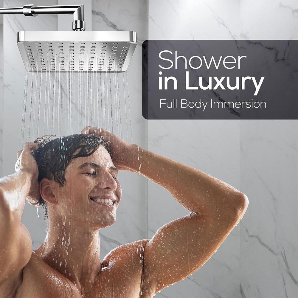 Anti-Clogging Rain Showerhead High Pressure Waterfall Shower Head Rainfall Shower Head Home Use
