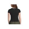 Vans Solid Color Slim Fit Crew Neck Short Sleeve T-Shirt Women Tops Black VN000HM0BLK1