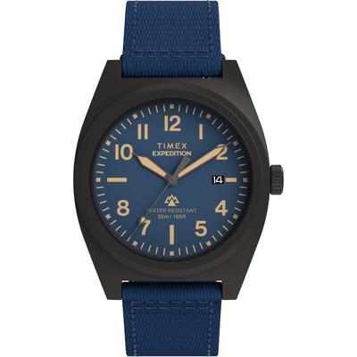 Унисекс кварцевые часы Expedition TW2Y18200, водозащита 50м, минеральное стекло, синий циферблат, латунь