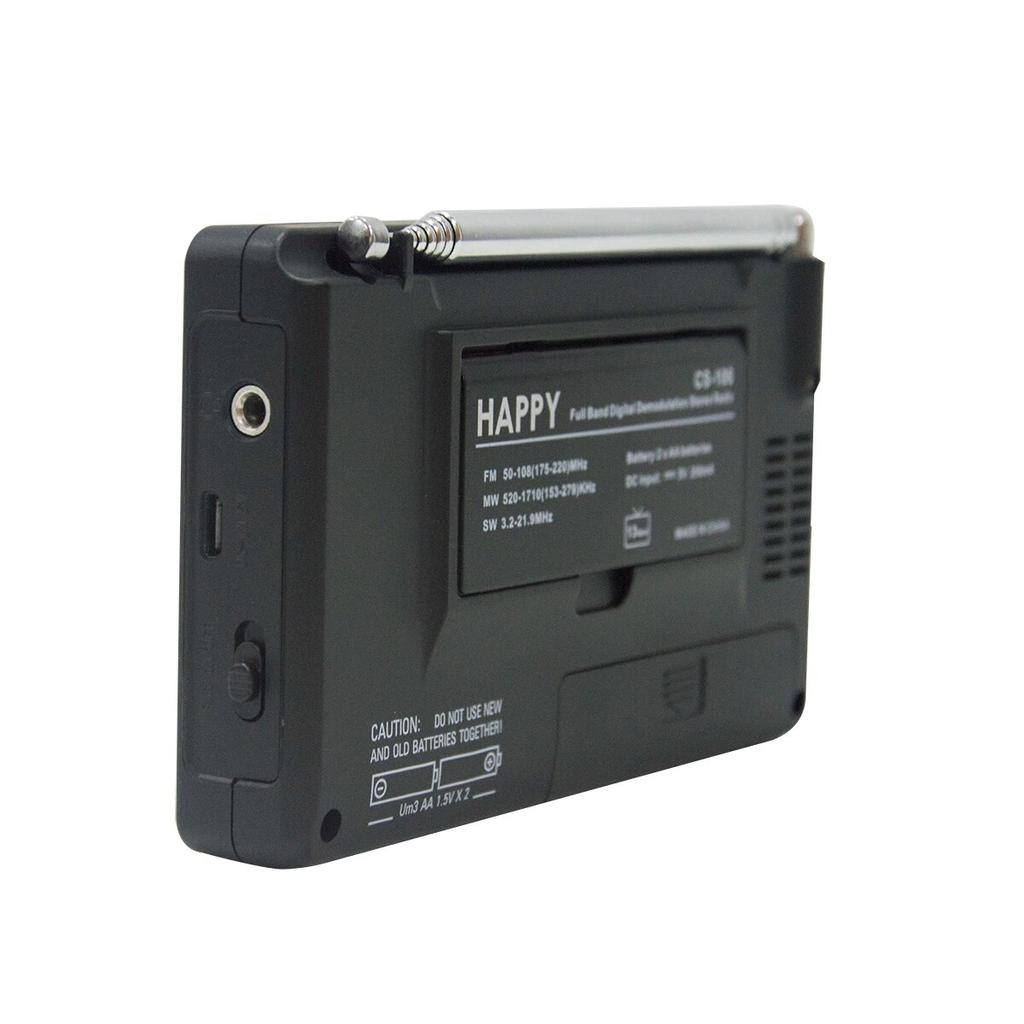 CS-106 Полнодиапазонный многодиапазонный стерео цифровой тюнер FM/AM/SW/LW/TV Звук Полноволновой приемник Радиоантенна с наушниками