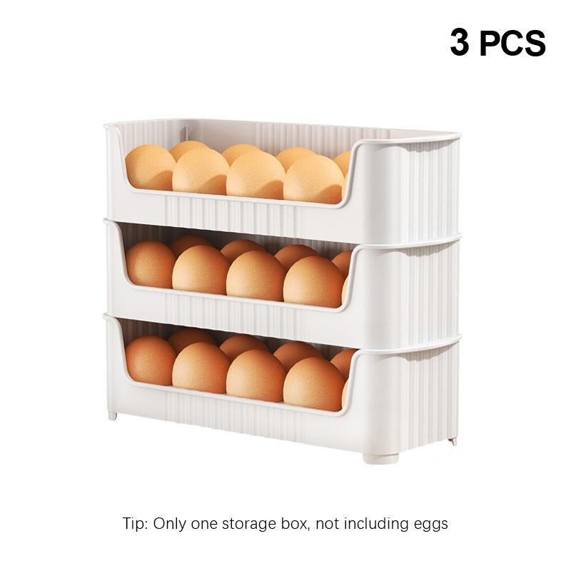 Пластиковый поддон для яиц на боковой двери холодильника, сохраняющий свежесть, многослойная стойка для хранения яиц, специальный экономящий место держатель для яиц на кухне