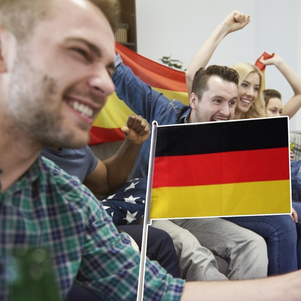 Stripes Rainbow Hand-Waving Flag Polyester Home Decoration 10 Sticks