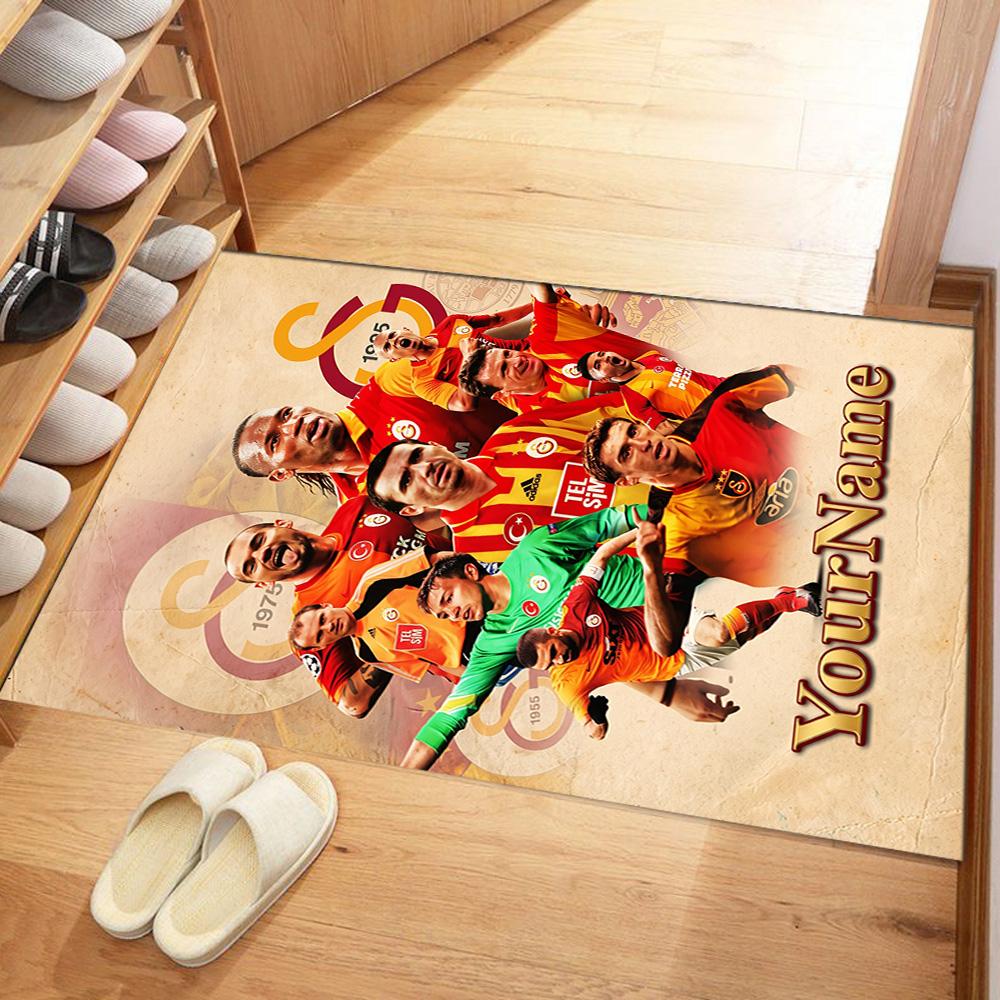Galatasaray Customized Name Area Rug Suitable For Playrooms Kitchen Outdoor Decorate Room Antislip Carpet Anime Office Decor Spiritual Gift