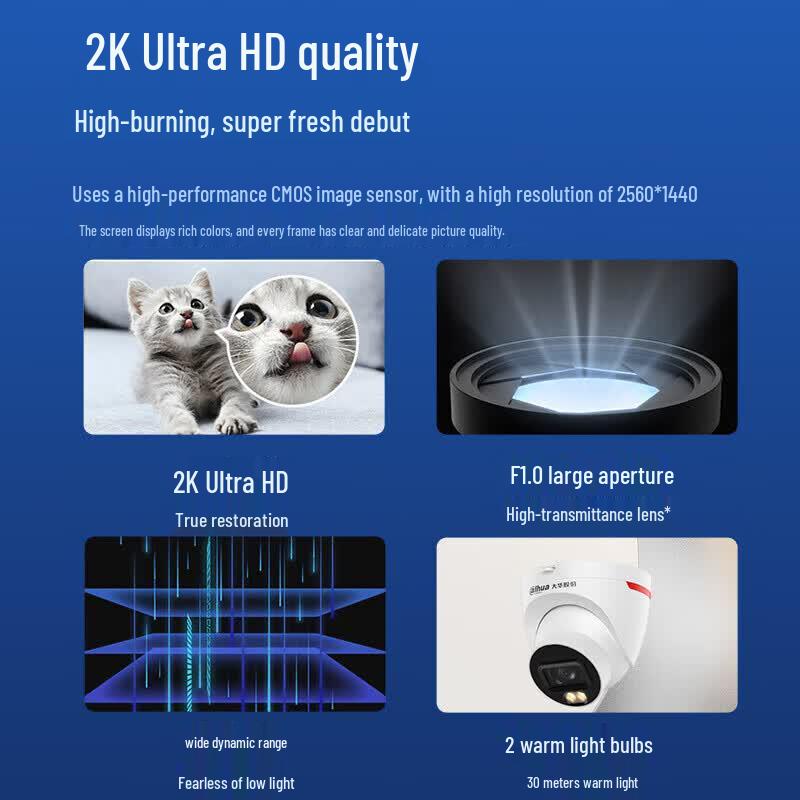 Dahua 8MP Full-Color PoE Night Vision Security Camera CN plug (adapter included)