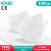 Взрослая маска KN95 FFP2 в форме рыбы, 4 слоя черной ткани, маска для рта Mascarillas FPP2, респиратор с фильтром KN95, маска ffp2
