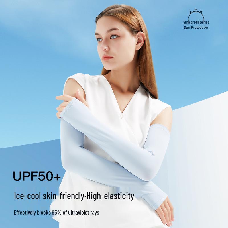 23 Улучшенные нарукавники из ледяного шелка для защиты от солнца для женщин - Летние виды спорта на открытом воздухе и вождение