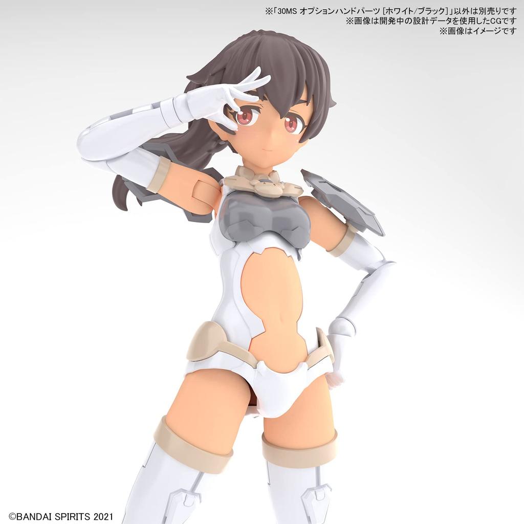 BANDAI SPIRITS 30MS Дополнительные части для рук [Белый/Черный] Пластиковая модель