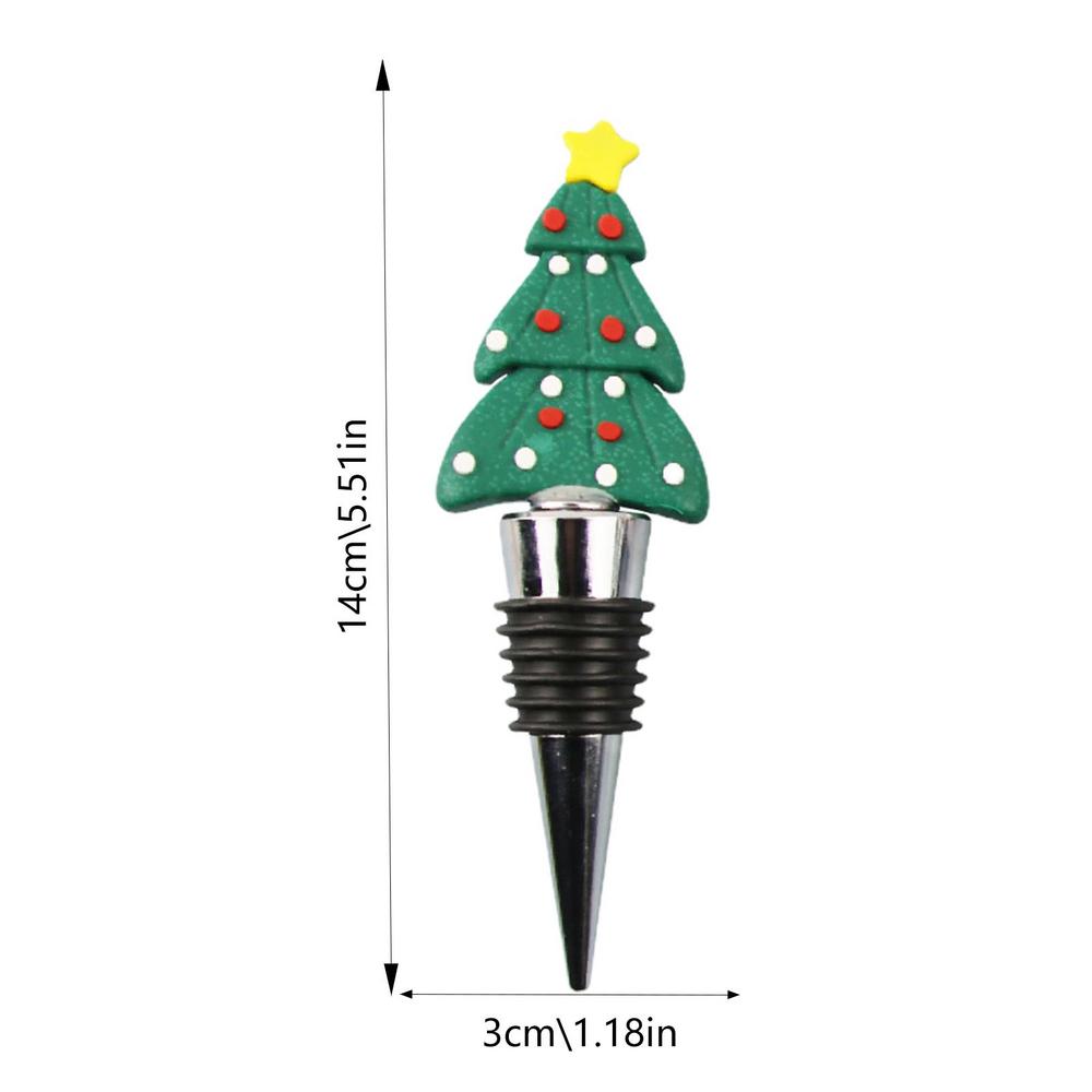 Wine Bottle Stopper Christmas Series Santa Claus home theme Party Gift kitchen Bar Decor Sealed Fresh-keeping Champagne Stopper