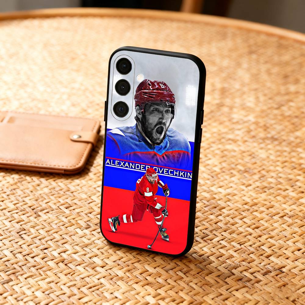 H-Hockey P-Player A-Alex Ovechkin Phone Case For Samsung A73,72,71,53,52,51,22,91,80, Soft Black Cover