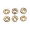 6PCS Guitar Tuner Peg Gears Metal Hex Hole Gear String Button Gear for Folk Classic Electric Guitars Gold