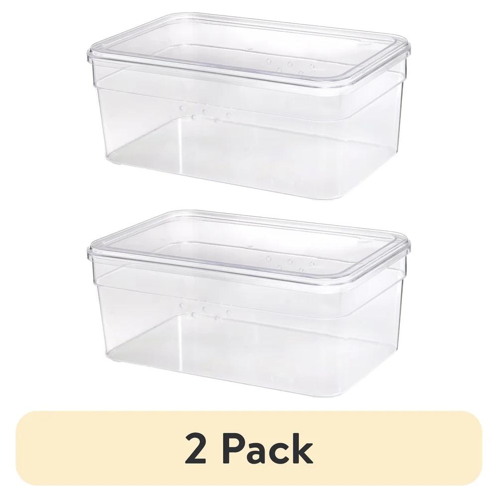 2 шт. Маленький органайзер для обуви, контейнер для хранения с крышкой, штабелируемый, прозрачный пластик, для женщин и детей