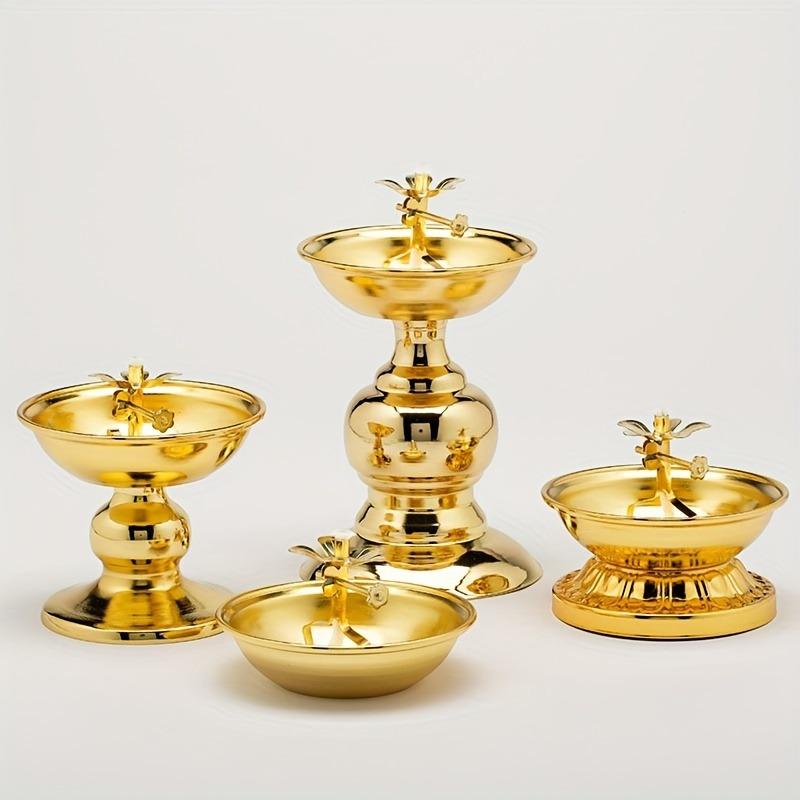 1шт регулируемая металлическая подставка для свечи - мини-масляная лампа, подсвечник, аксессуары с ручкой управления