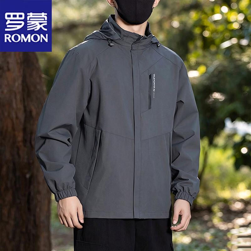 ROMON Men's Windproof Breathable Hooded Outdoor Jacket