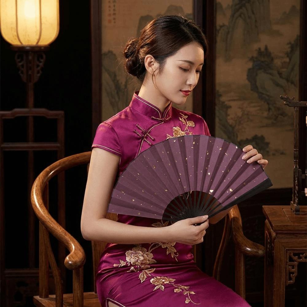 Handwritten Calligraphy Chinese Folding Fan Antique Style Hand Fan Decorative Fan  Photo Props