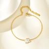 Cute Red Ladybug Charm Bracelets for Women Girls, Stainless Steel Animal Pendant Bracelets, Fashion Jewelry for Party Gift