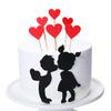 3 Set Cake Topper Love Heart DIY Exquisite Workmanship Sweet Lovers Cupcake Topper