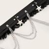 Кружевная вставка, темная цепочка, панк-ремень, универсальная куртка, украшенный пояс, поясная цепочка, женская