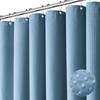 Mildew-proof Plain Waffle Shower Curtain Solid Color Bathroom Partition Curtain  Hotel