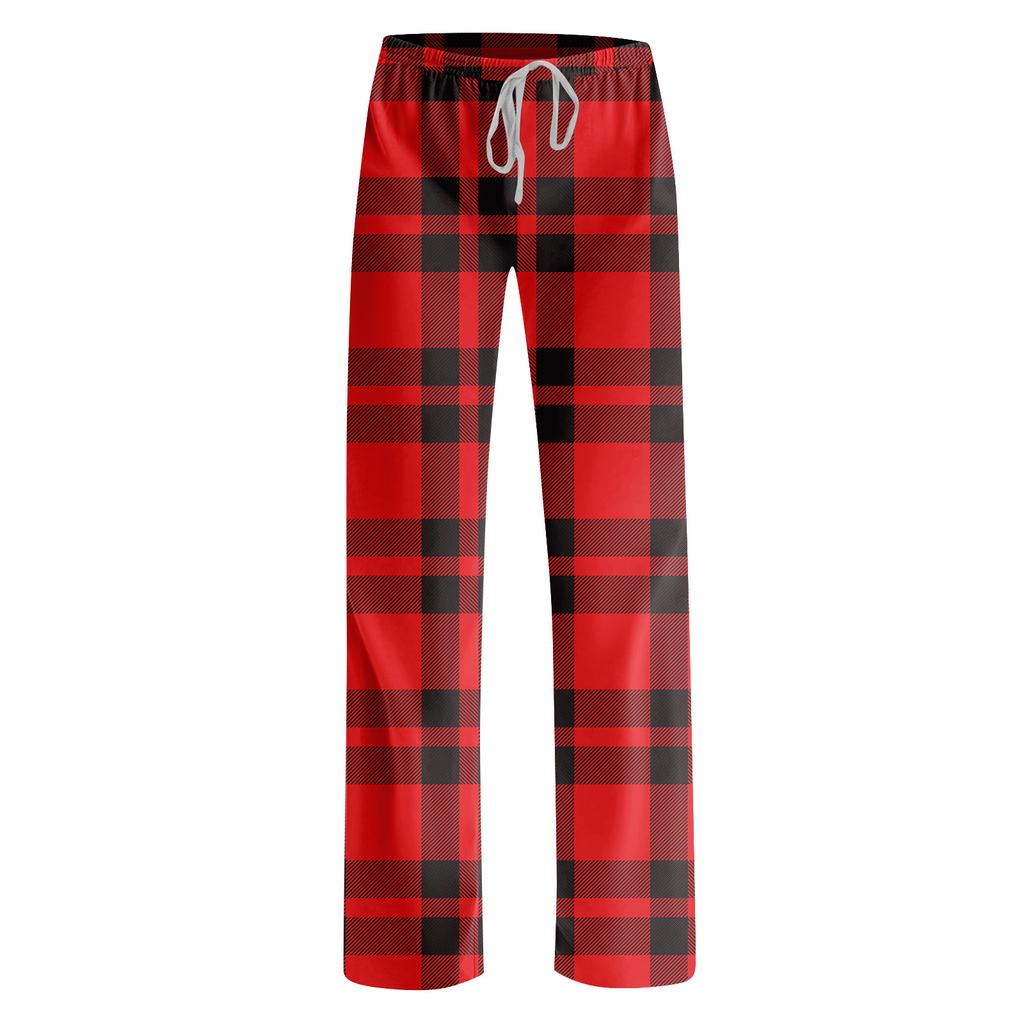 Pajama Pants Sleepwear Casual Drawstring Elastic Waist Pants Comfy Straight Yoga Loose Trousers