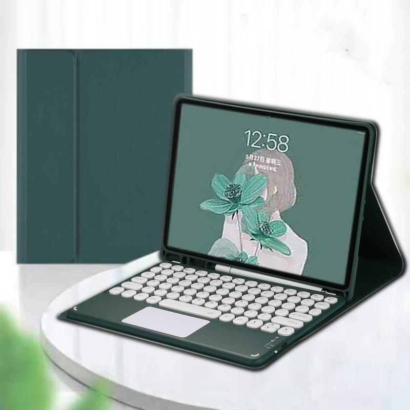 Wireless Bluetooth Keyboard Case IPad 10.2 10.9 Air 11th Gen With Auto Sleep Wake Detachable Slim Folio Cover In PU Leather