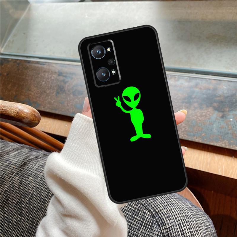 Cartoon Alien Case For Realme 13 Pro Plus 11 12 14 C71 C75 C55 C51 C53 C25 C63 C61 C65 C67 GT6 GT7 15 Pro