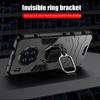 KEYSION Shockproof Armor Case for Honor 50 Lite 10X Lite X30i Silicone + PC Ring Stand Phone Back Cover for Huawei Nova 8i Y60