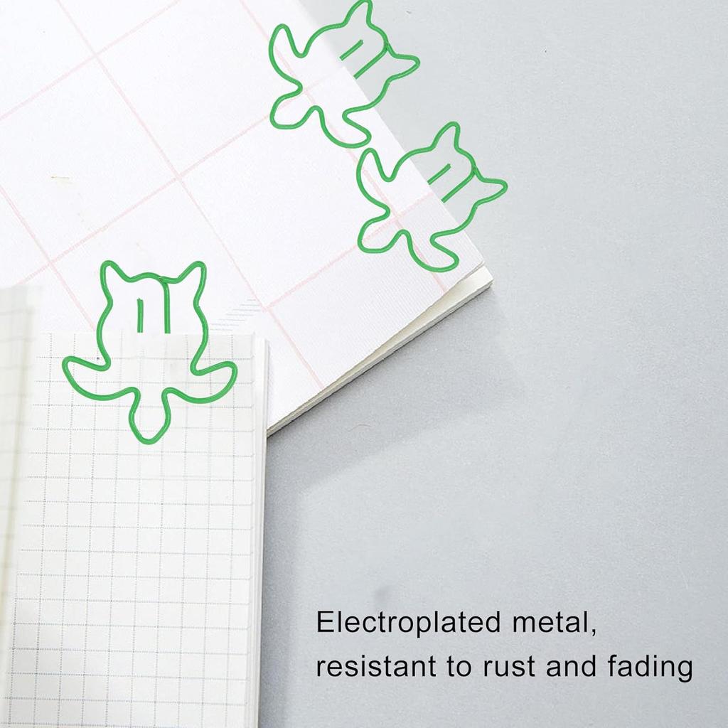 100 шт. Скрепки в форме животных, Электрооцинкованные милые скрепки, Декоративные скрепки с коробкой для хранения для семьи, офиса, школы (Морская черепаха)