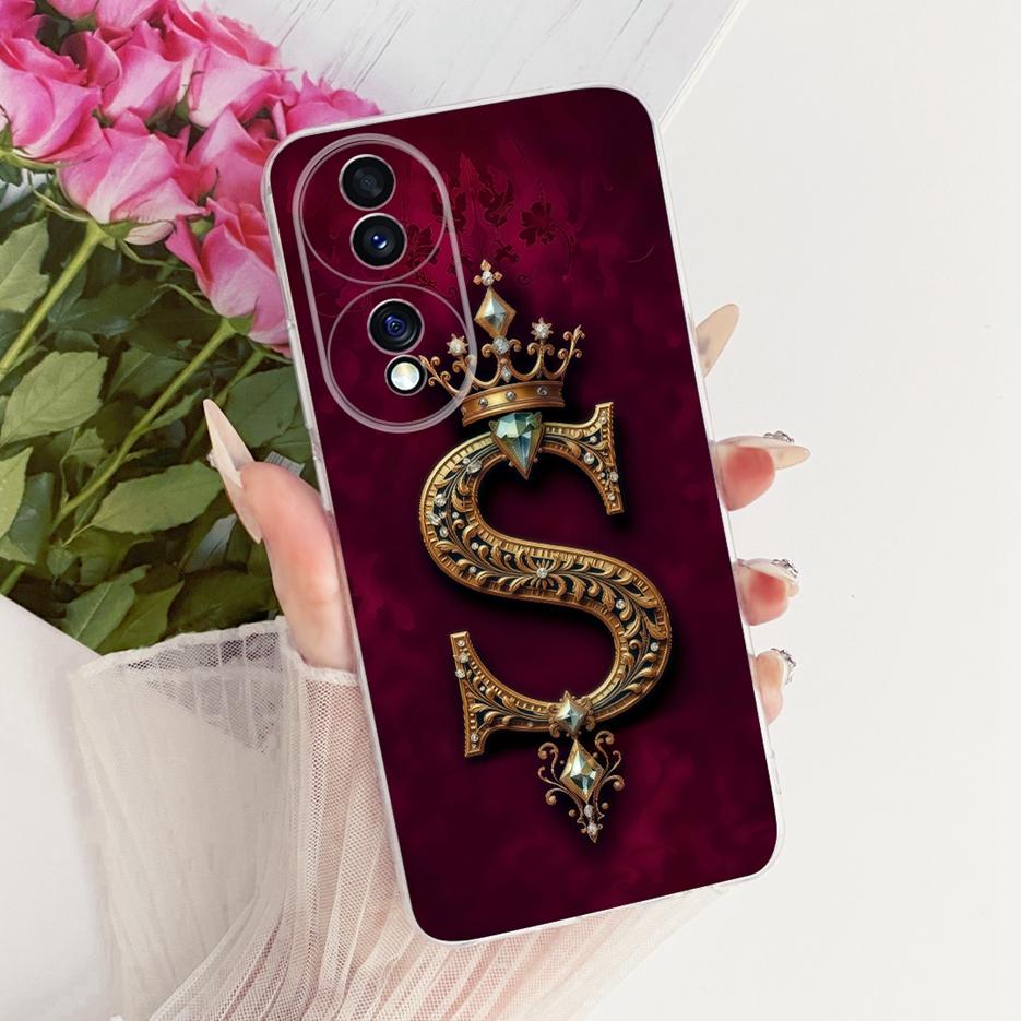 For Honor 70 Pro Plus Case HPB-AN00 Luxury Crown Letters Cover Soft Silicone Phone Case For Honor 70 Pro Honor70 Pro+ Funda Bags