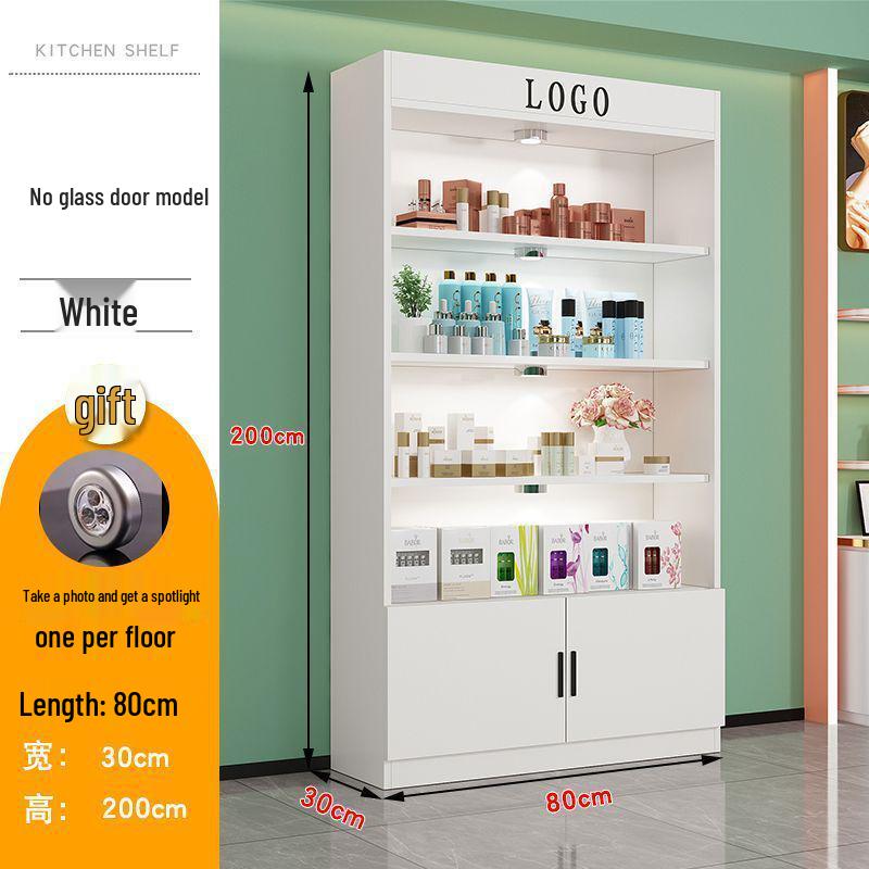 Lockable Glass Display Cabinet for Cosmetics and Gifts - Commercial Salon Use